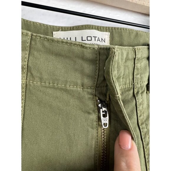 NILI LOTAN Jenna Pant with Tape Khaki Pants, Military Army Olive Green, Size 0 - Picture 3 of 9